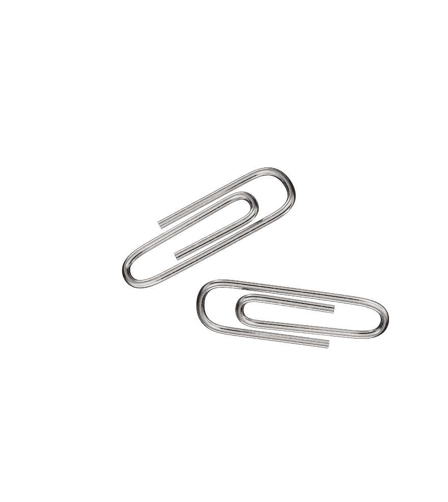 Paper clips used for office or school organization.